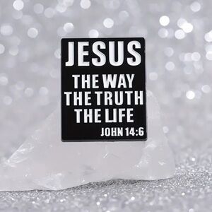 3/$25 “Jesus is the Way the Truth and the Life -John 14:6” Christian Pin Flair
